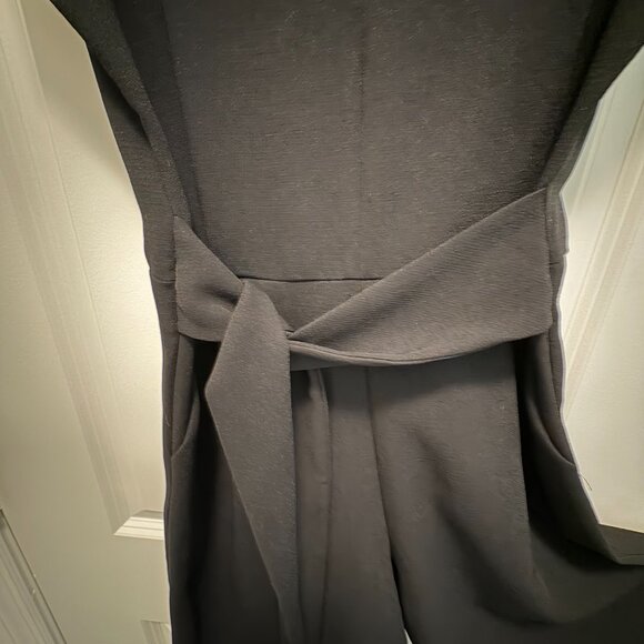 Bishop & Young Lenox Wide Leg Jumpsuit with Tie at Front Waist Black Size Small - Picture 3 of 6